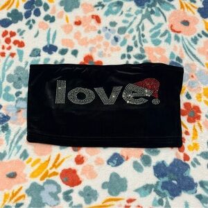 Black Velvet Love Tube Top